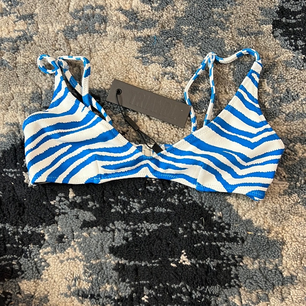 Maia zebra splash bathing suit top